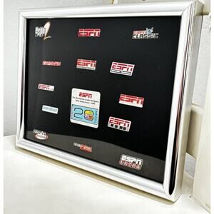 ESPN 20 YEAR COMMEMORATIVE FRAMED PIN SET BRAND NEW. Unique Sports Fan Gift